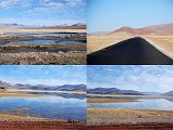 40 Views Of Hills And Water From Road After Leaving Paryang Tibet For Mount Kailash The colourful hills of Tibet reflect in the water from the road between Paryang Tibet and Mount Kailash.